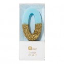 CANDELINE NUMERO - AZZURRO/ORO GLITTER