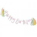 BANNER HAPPY BIRTHDAY iridescente con nappine