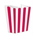 5 SCATOLINE POPCORN RIGHE ROSSE