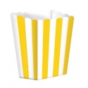 5 SCATOLINE POPCORN RIGHE GIALLE