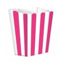 5 SCATOLINE POPCORN RIGHE FUCSIA