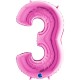 PALLONCINO NUMERO GIGANTE - FUCSIA