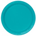 16 PIATTI IN CARTA - TERRIFIC TEAL/TURCHESE