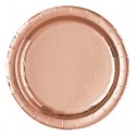 6 PIATTINI IN CARTA - ROSE GOLD METALLIZZATO