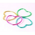 12 BRACCIALETTI CUORE - 4 COLORI