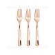 24 FORCHETTE IN PLASTICA - ROSE GOLD METALLIZZATO