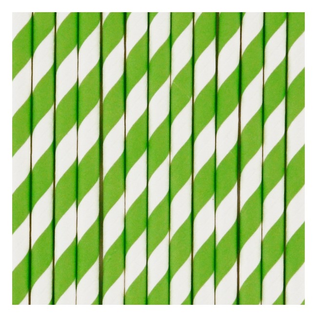 Cannucce Carta Spirale Verde da 19,5 cm Set 10pz - Kadosa