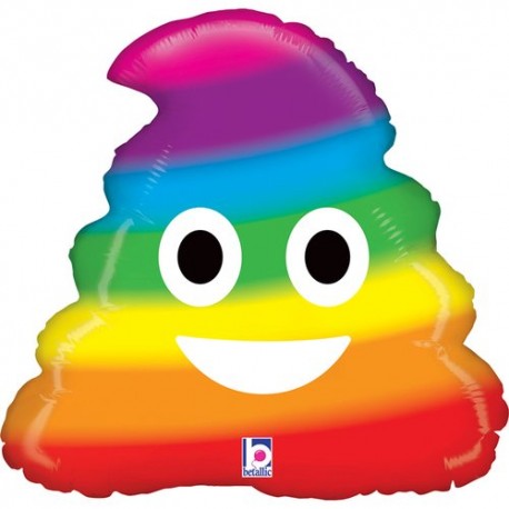 Palloncino EMOJI CACCHINA ARCOBALENO SORRISO