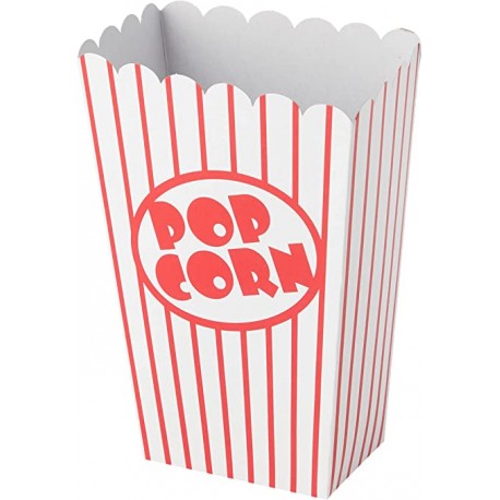 10 POPCORN BOXES RIGHE ROSSE