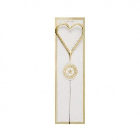 MINI CANDELA SCINTILLANTE GOLD CUORE