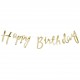 BANNER HAPPY BIRTHDAY CARTONCINO ORO