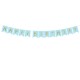 BANNER HAPPY BIRTHDAY A BANDIERINA AZZURRA 15cm