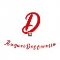 BANNER "AUGURI DOTTORESSA" CARTONCINO ROSSO