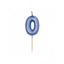 CANDELINE NUMERO BOMBATE PICCOLE - BLU 