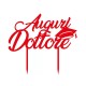 TOPPER "AUGURI DOTTORE" PLEXIGLASS ROSSO