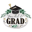 Palloncino "YOU DID IT! GRAD" CON TOCCO E FOGLIE