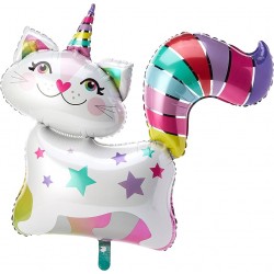 Palloncino GATTO UNICORNO CON STELLINE