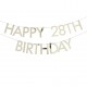 BANNER HAPPY BIRTHDAY PERSONALIZZABILE - ORO