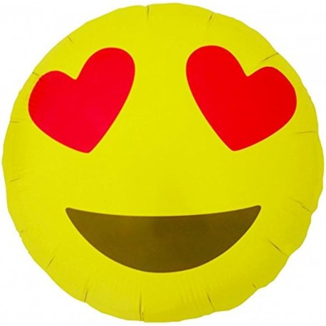 Palloncino EMOJI OCCHI A CUORE (34cm)