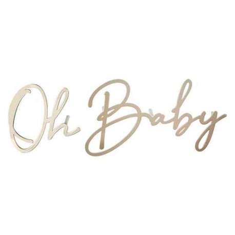 DECORAZIONE TORTA "OH BABY" ORO