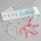 SET CERCHIETTO E FASCIA "IT'S MY BIRTHDAY" MULTICOLOR