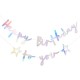 BANNER "HAPPY BIRTHDAY TO YOU" CARTONCINO - IRIDESCENTE