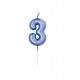 CANDELINE NUMERO BOMBATE PICCOLE - BLU 