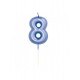 CANDELINE NUMERO BOMBATE PICCOLE - BLU 