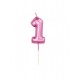 CANDELINE NUMERO BOMBATE PICCOLE - FUCSIA