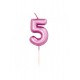 CANDELINE NUMERO BOMBATE PICCOLE - FUCSIA