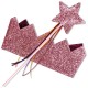 CORONCINA GLITTER CON BACCHETTA - Disponibile in due colori